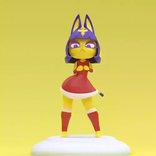 Ankha 3D model figurine of girl