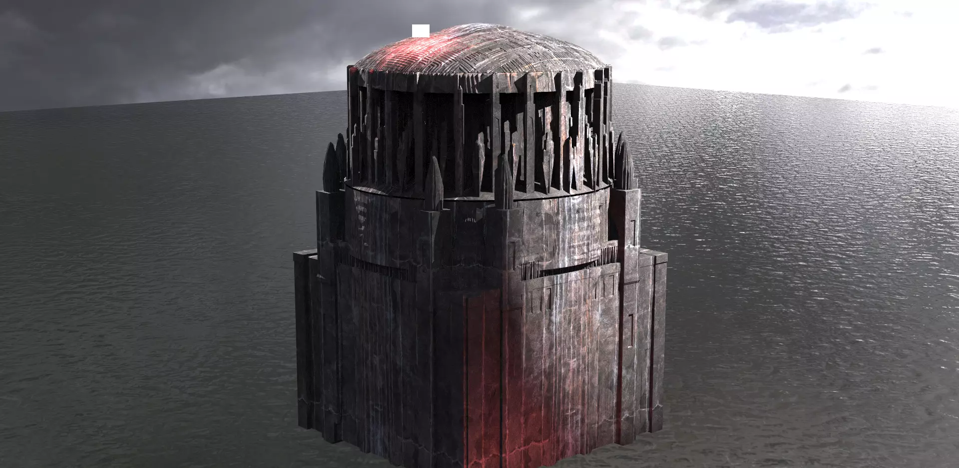 Mordor Fantasy Style Tower 3D model_0