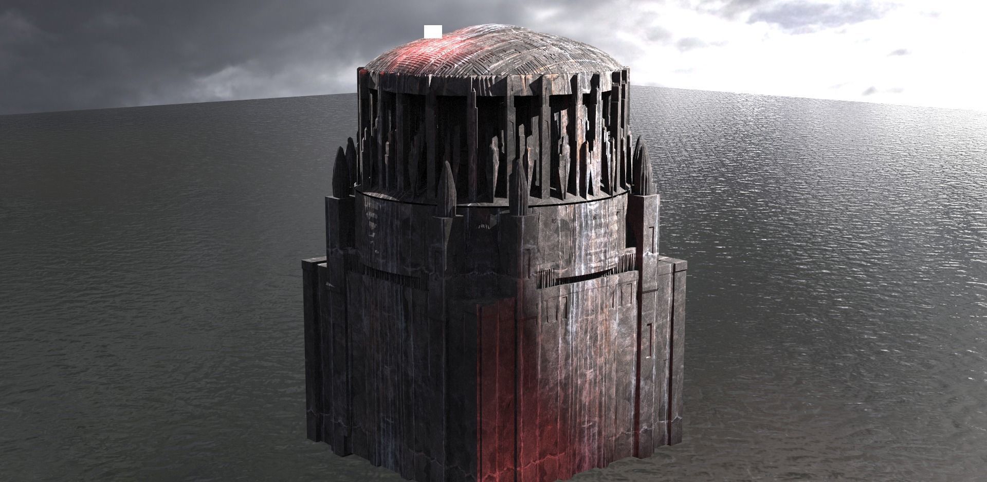 Mordor Fantasy Style Tower 3D model_1