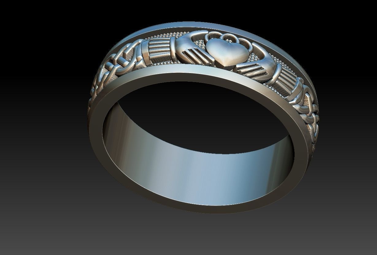 Claddagh Celtic 3D print model_9