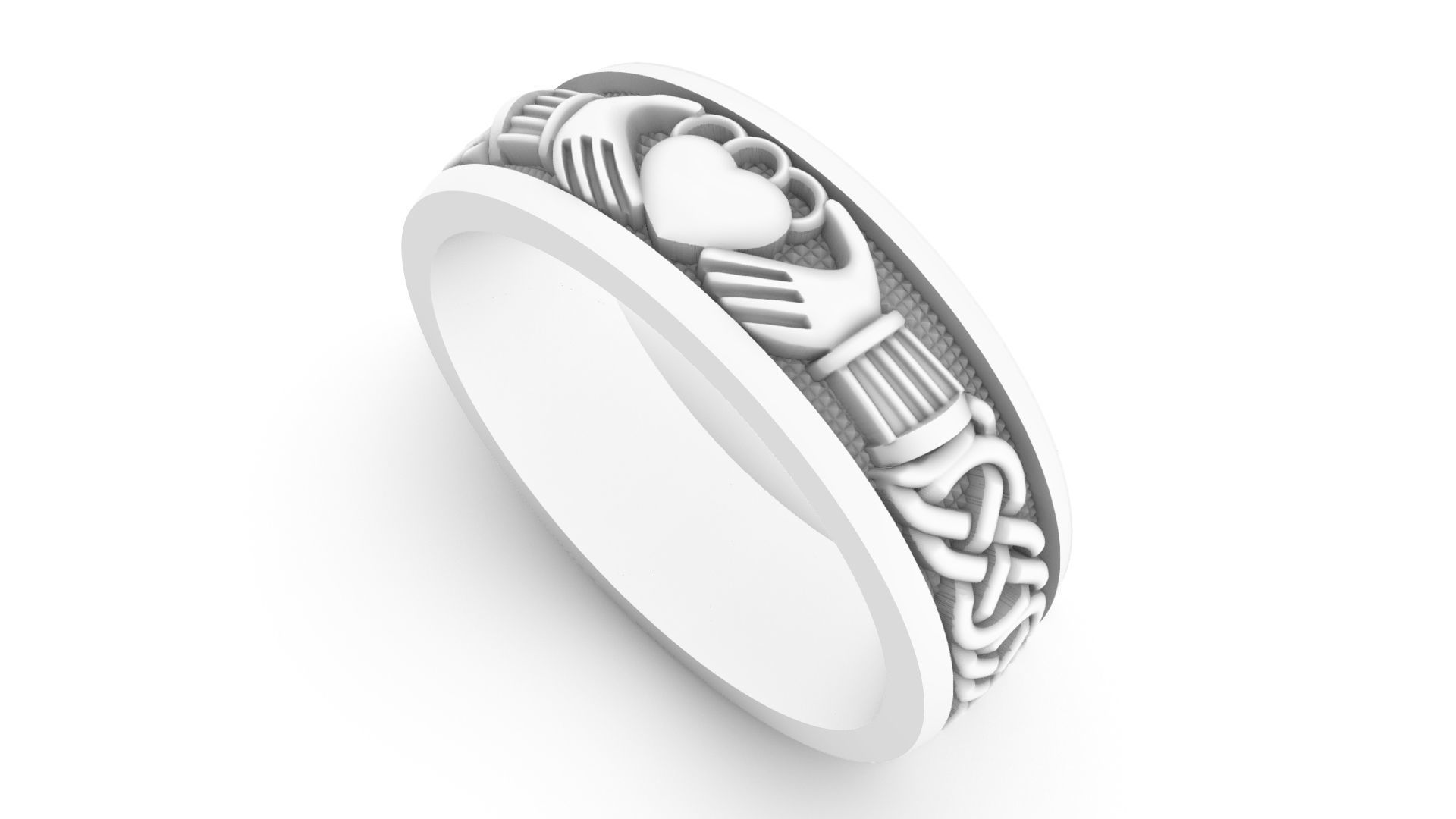 Claddagh Celtic 3D print model_11