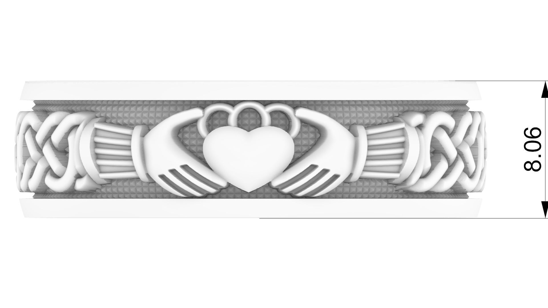 Claddagh Celtic 3D print model_13