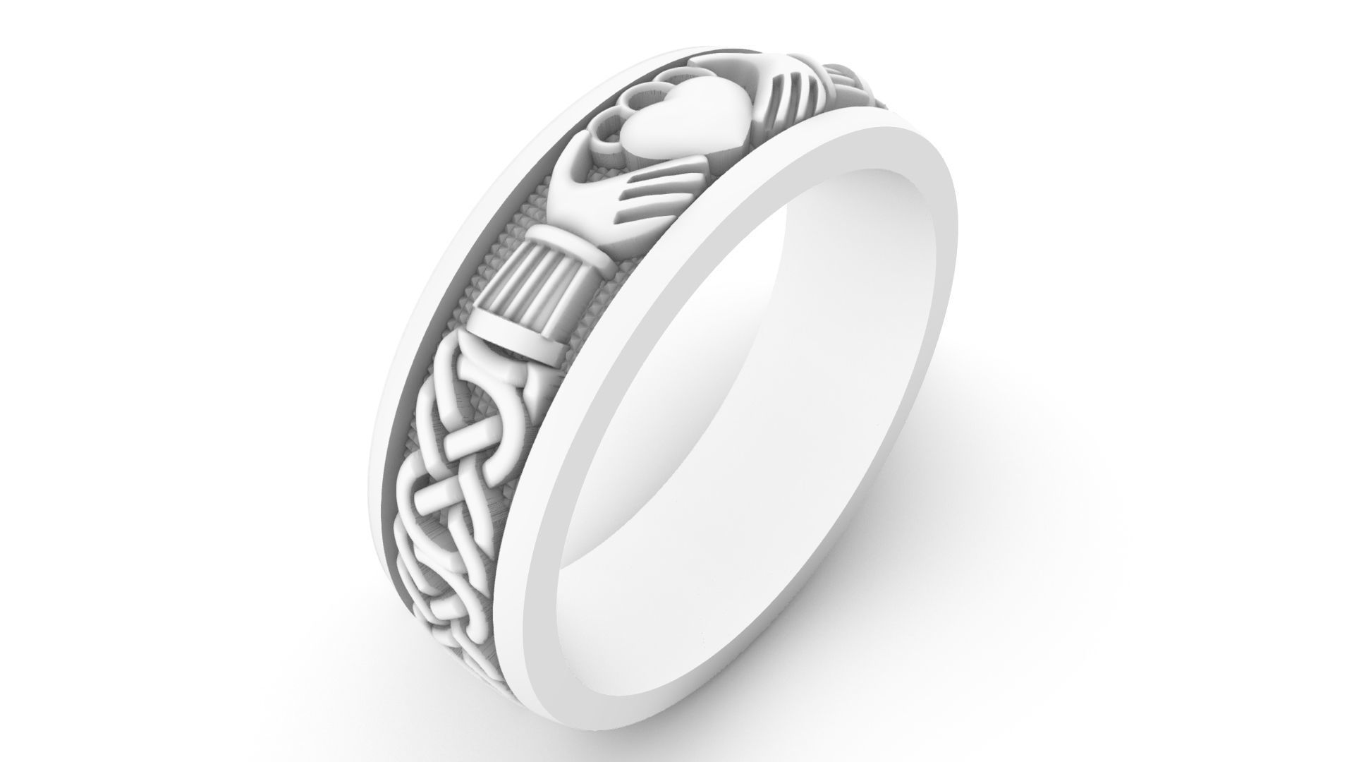 Claddagh Celtic 3D print model_10