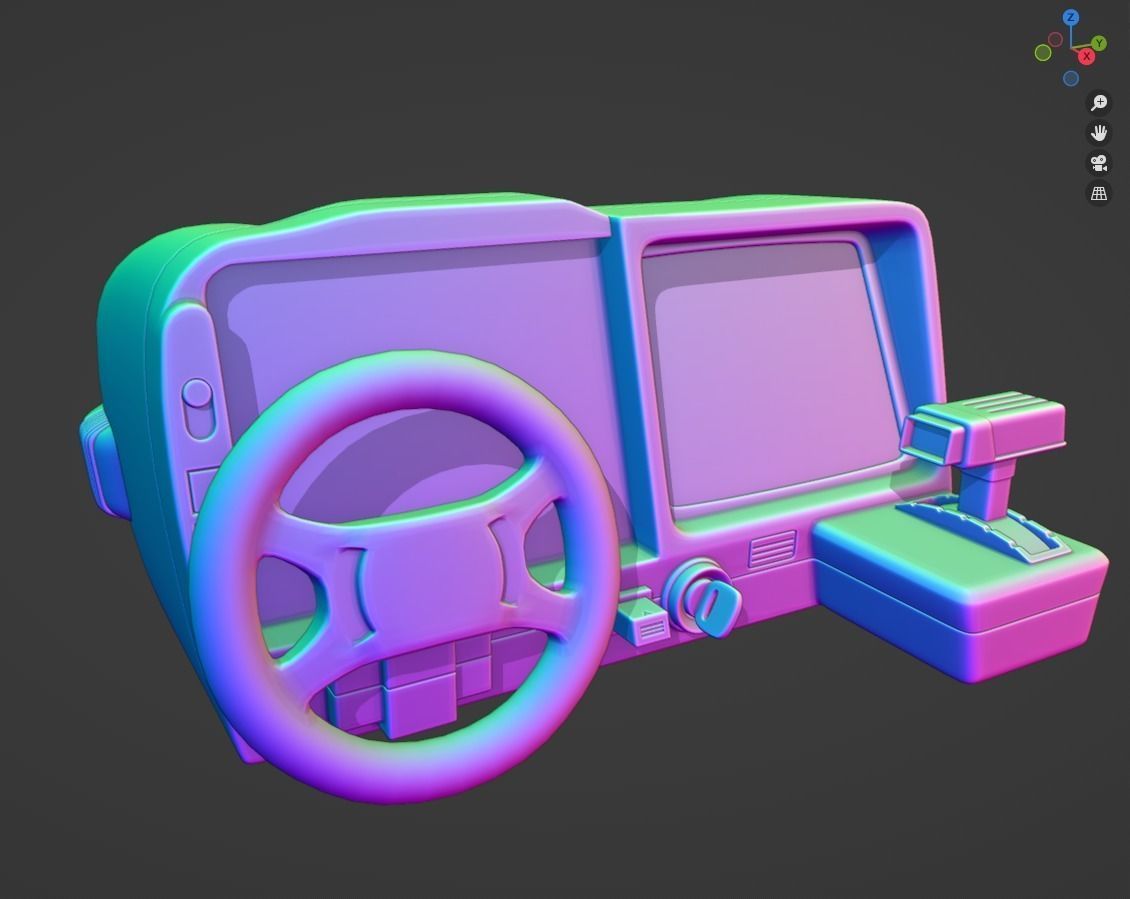 PBR Turbo Tomy Retro Toy  3D model_8