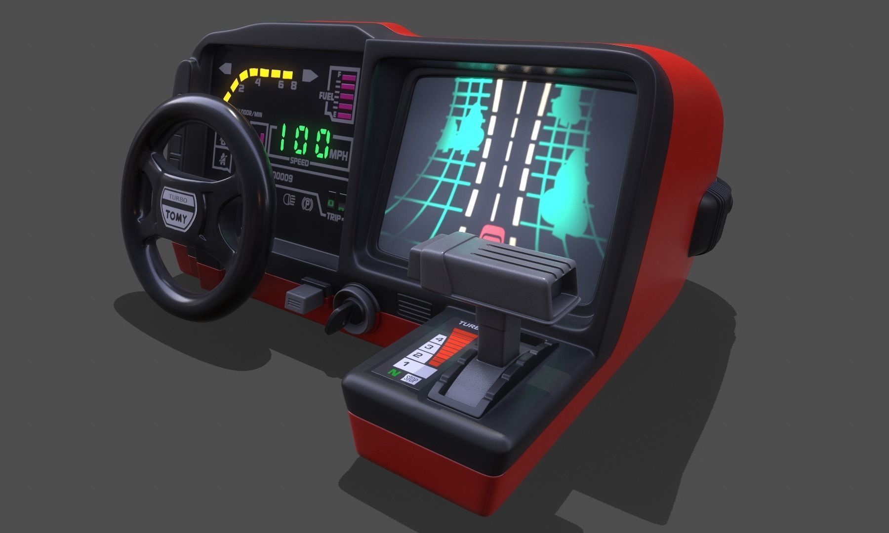 PBR Turbo Tomy Retro Toy  3D model_2