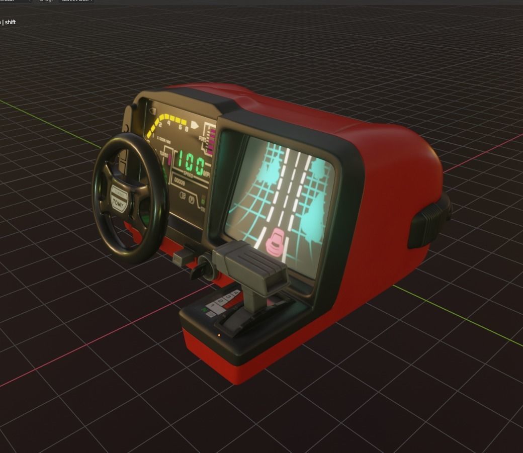 PBR Turbo Tomy Retro Toy  3D model_6