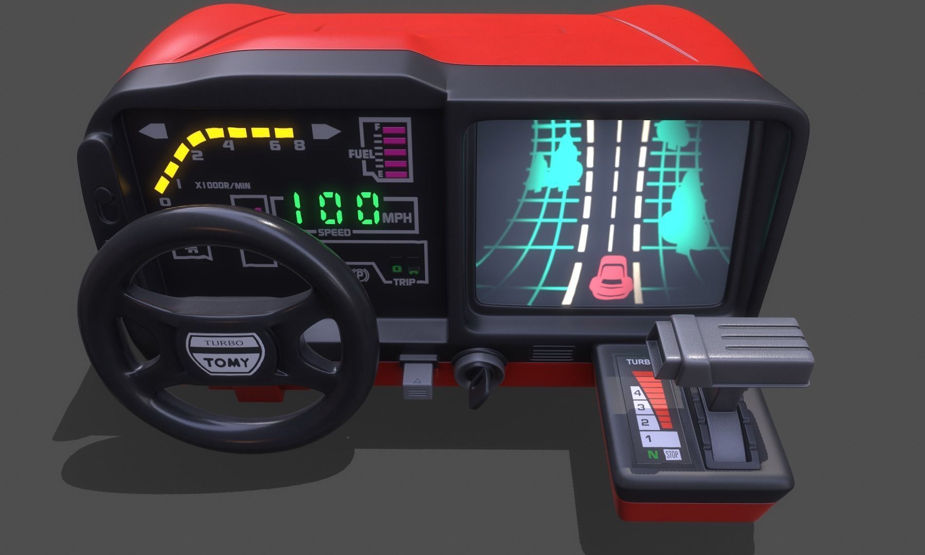 PBR Turbo Tomy Retro Toy  3D model_3
