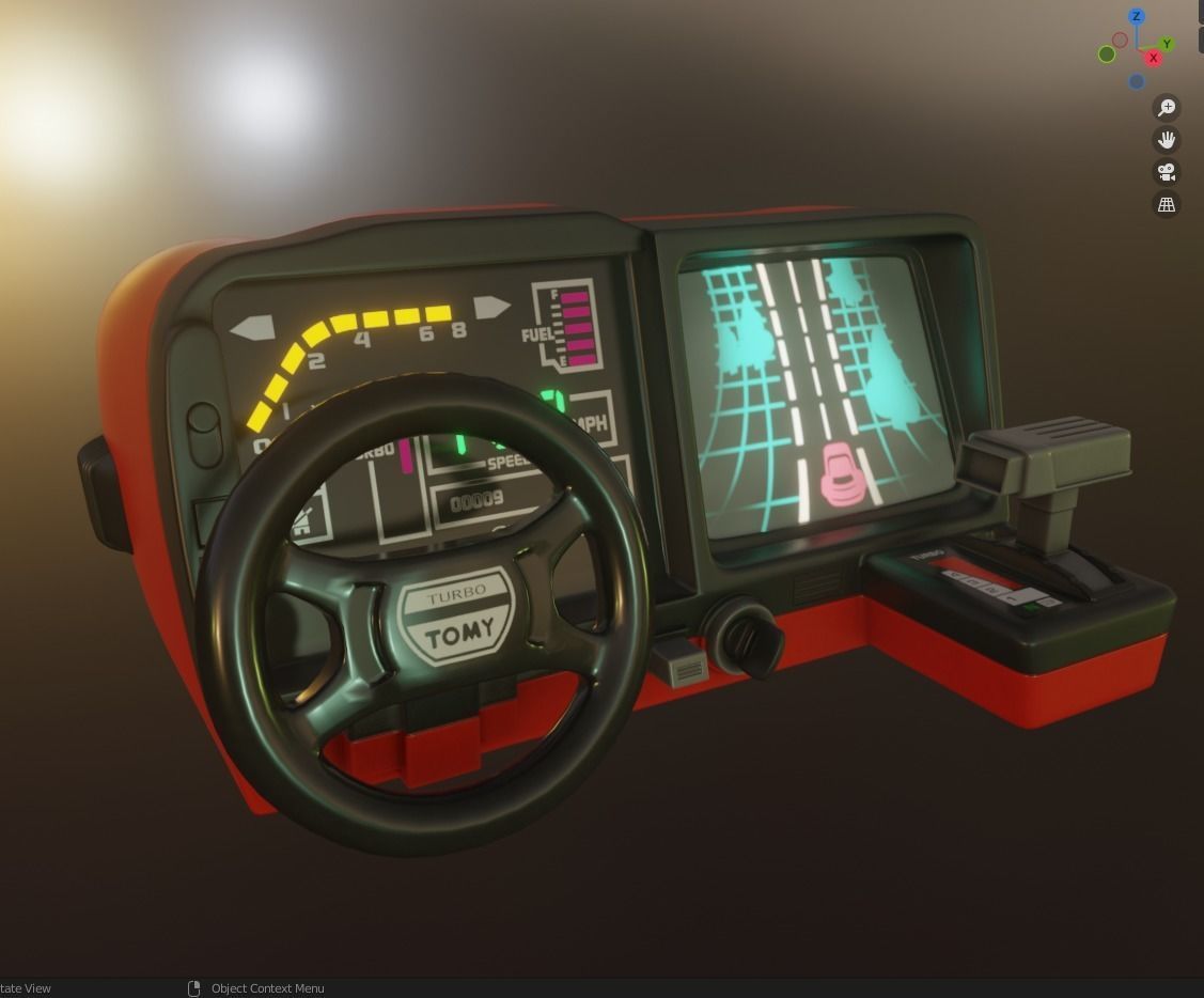 PBR Turbo Tomy Retro Toy  3D model_7