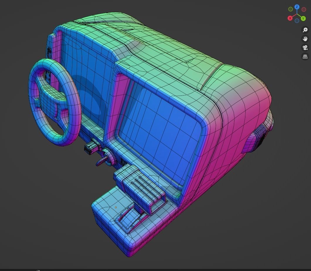 PBR Turbo Tomy Retro Toy  3D model_12