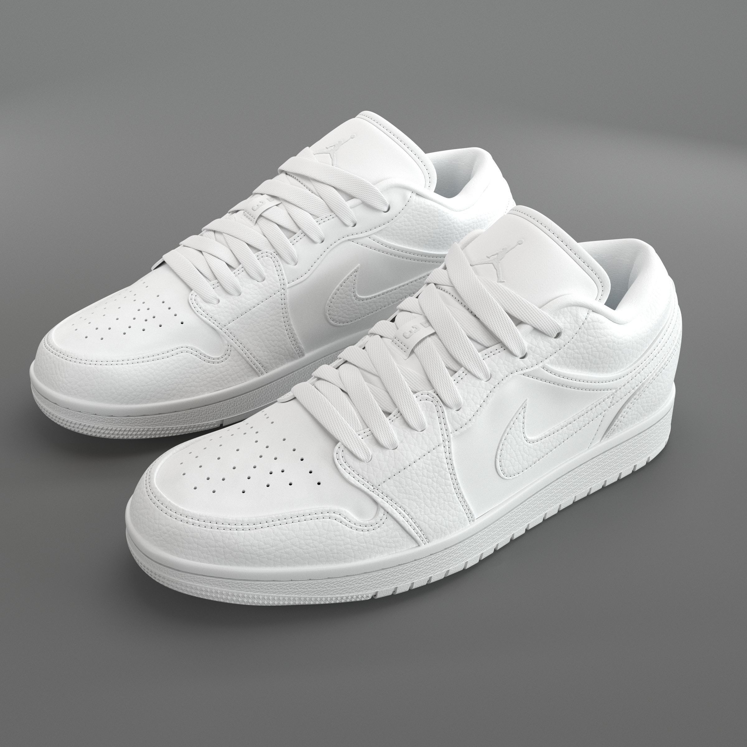 Jordan 1 Low White PBR Low-poly 3D model_5