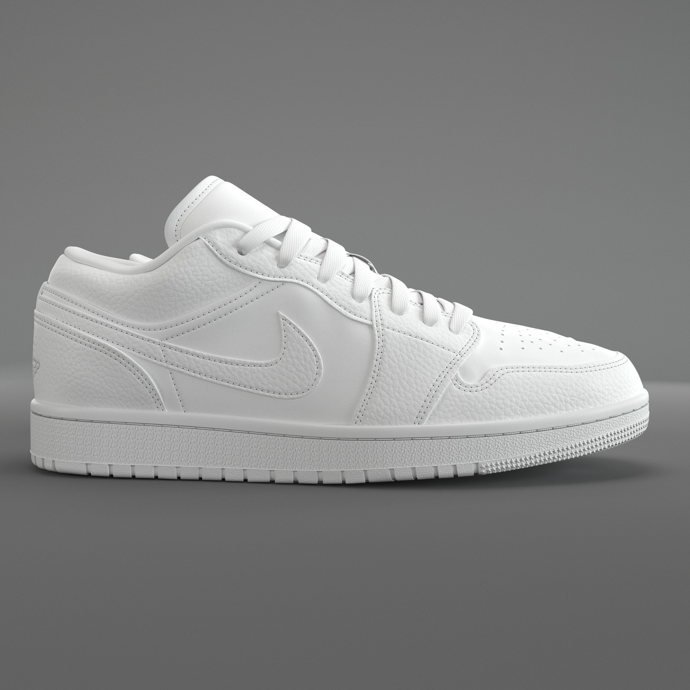 Jordan 1 Low White PBR Low-poly 3D model_2