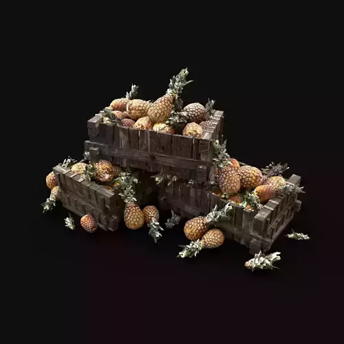 PINEAPPLE ANANAS BOX PILE STREET MARKET PROP