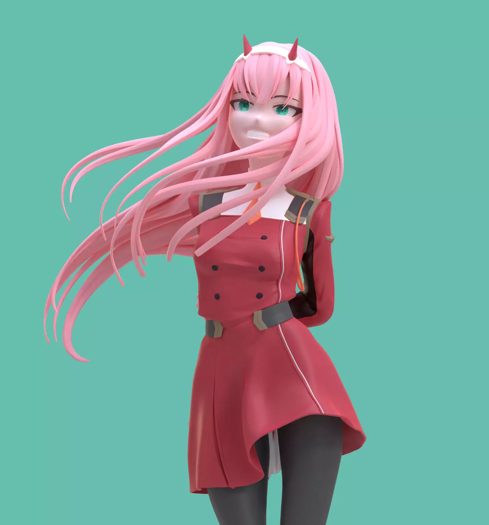 Zero Two Fan Art 3D print model