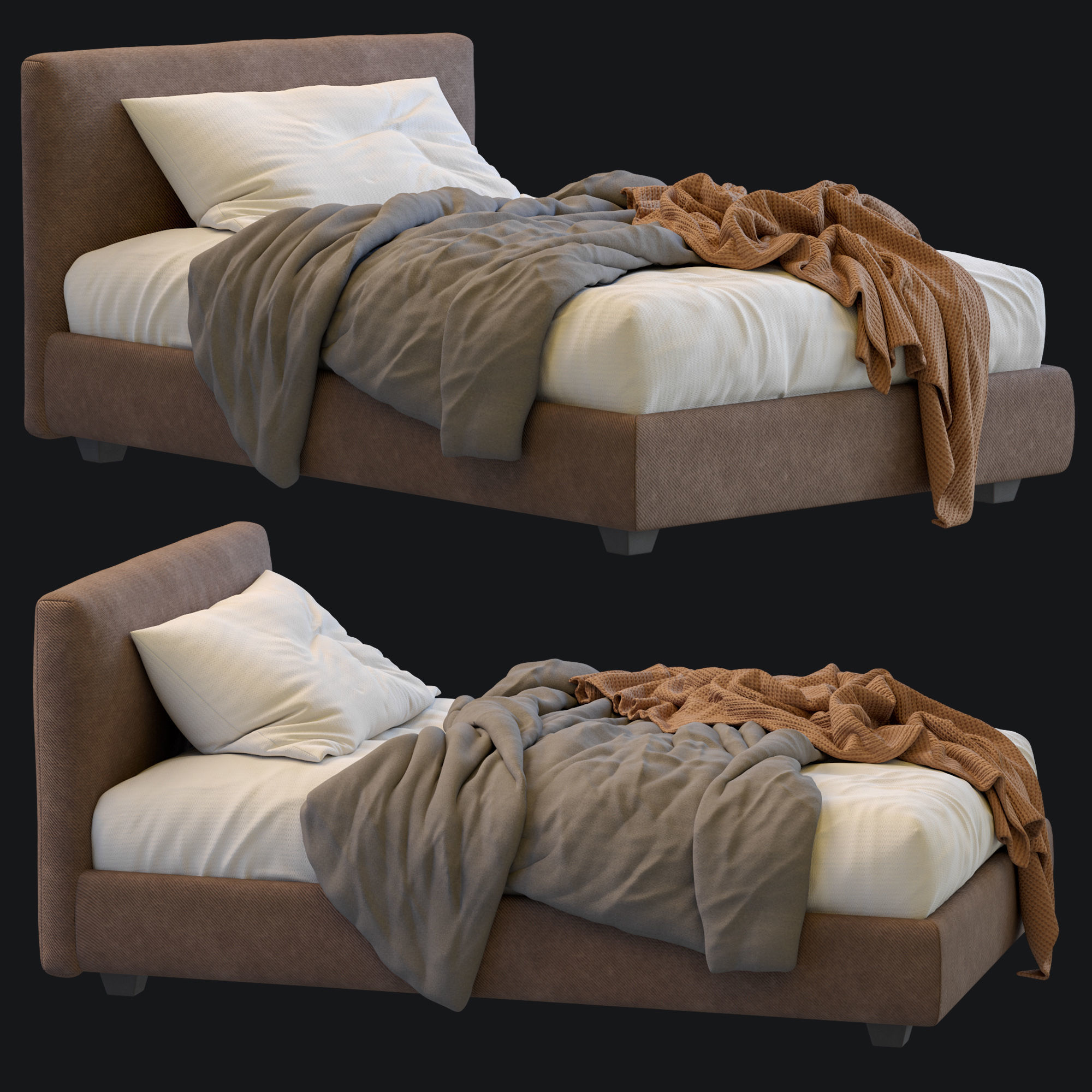 Single Bed Max By Twils 3D model_20