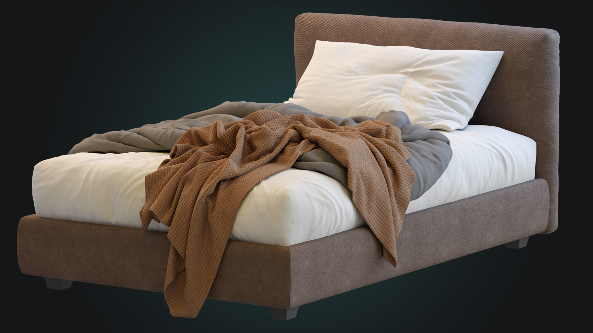 Single Bed Max By Twils 3D model_10
