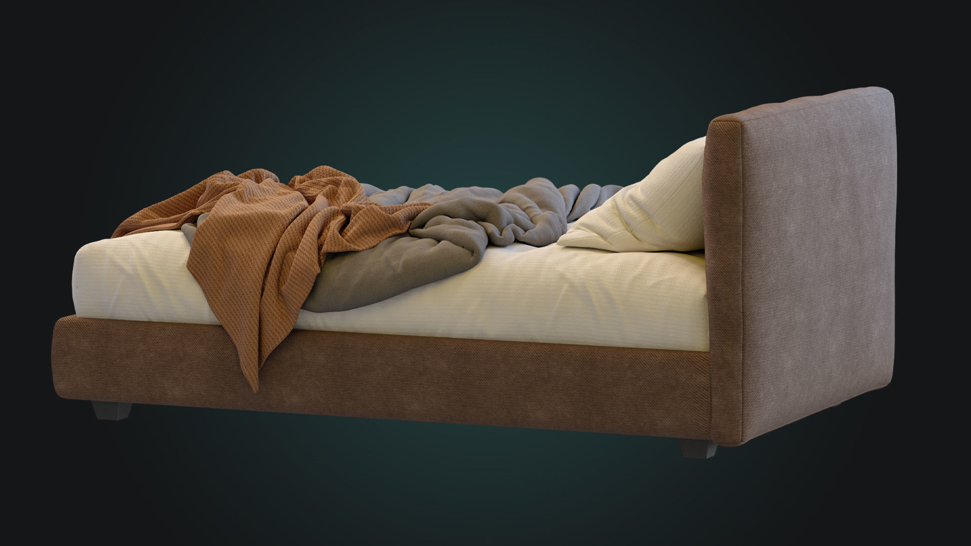 Single Bed Max By Twils 3D model_9