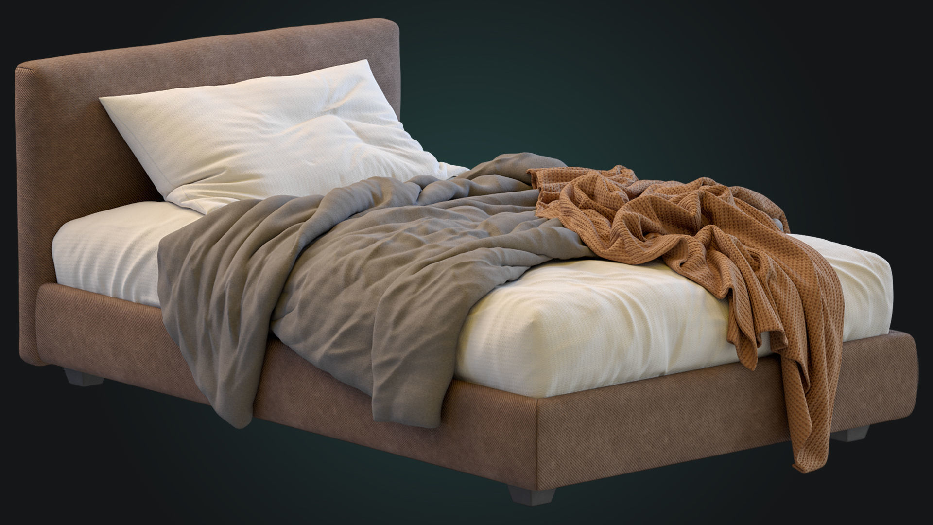 Single Bed Max By Twils 3D model_4