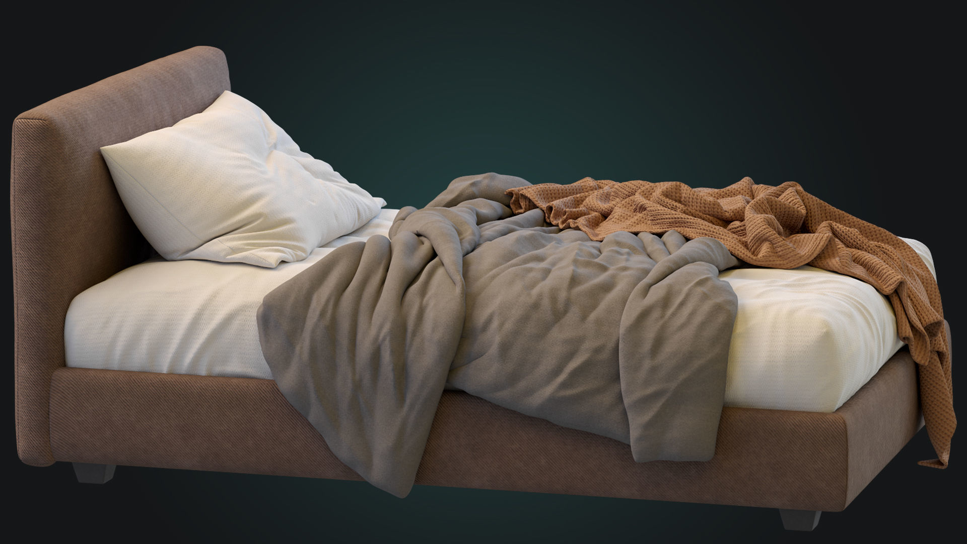 Single Bed Max By Twils 3D model_8