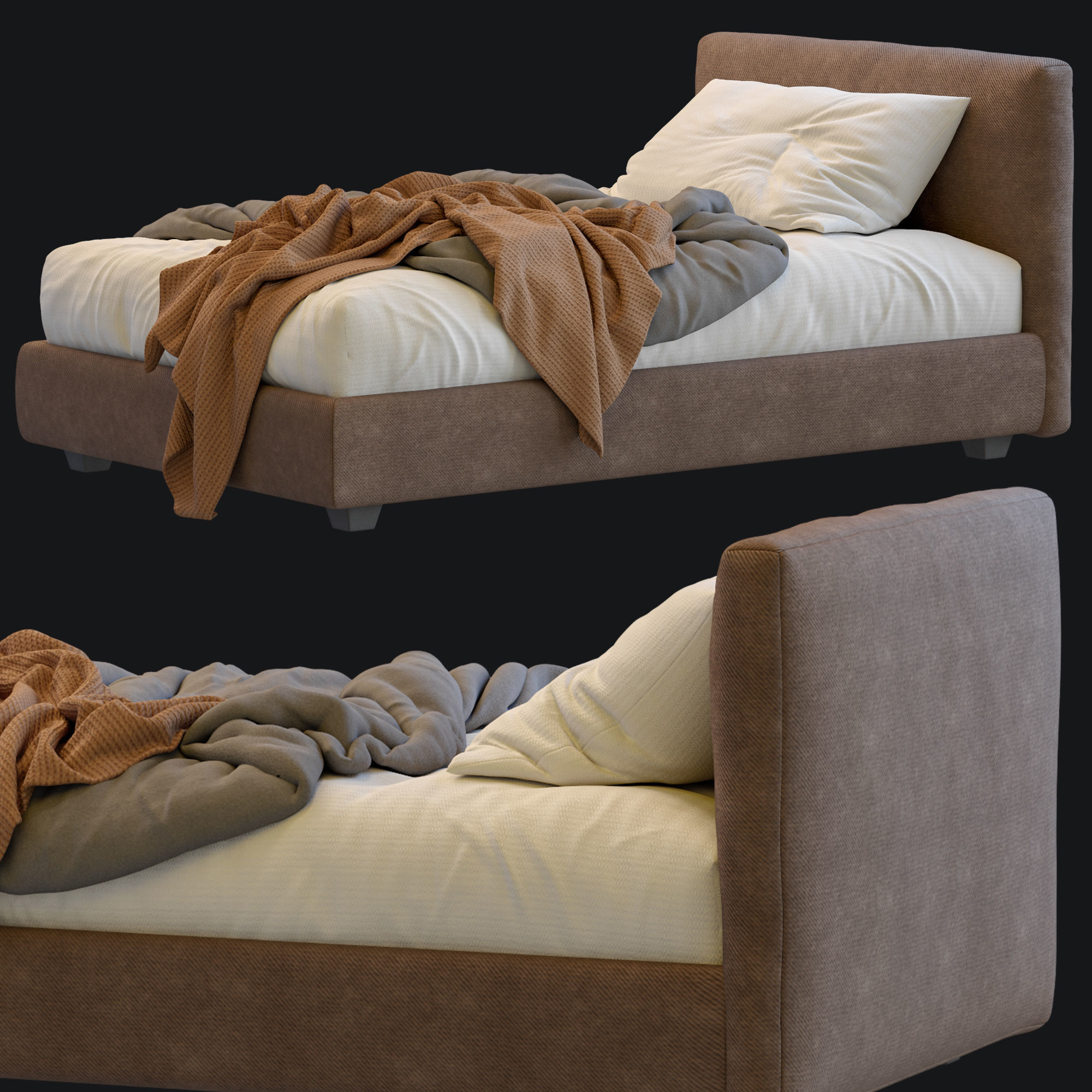 Single Bed Max By Twils 3D model_22