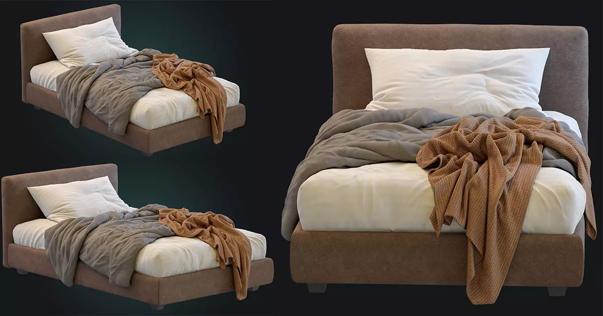 Single Bed Max By Twils 3D model_0