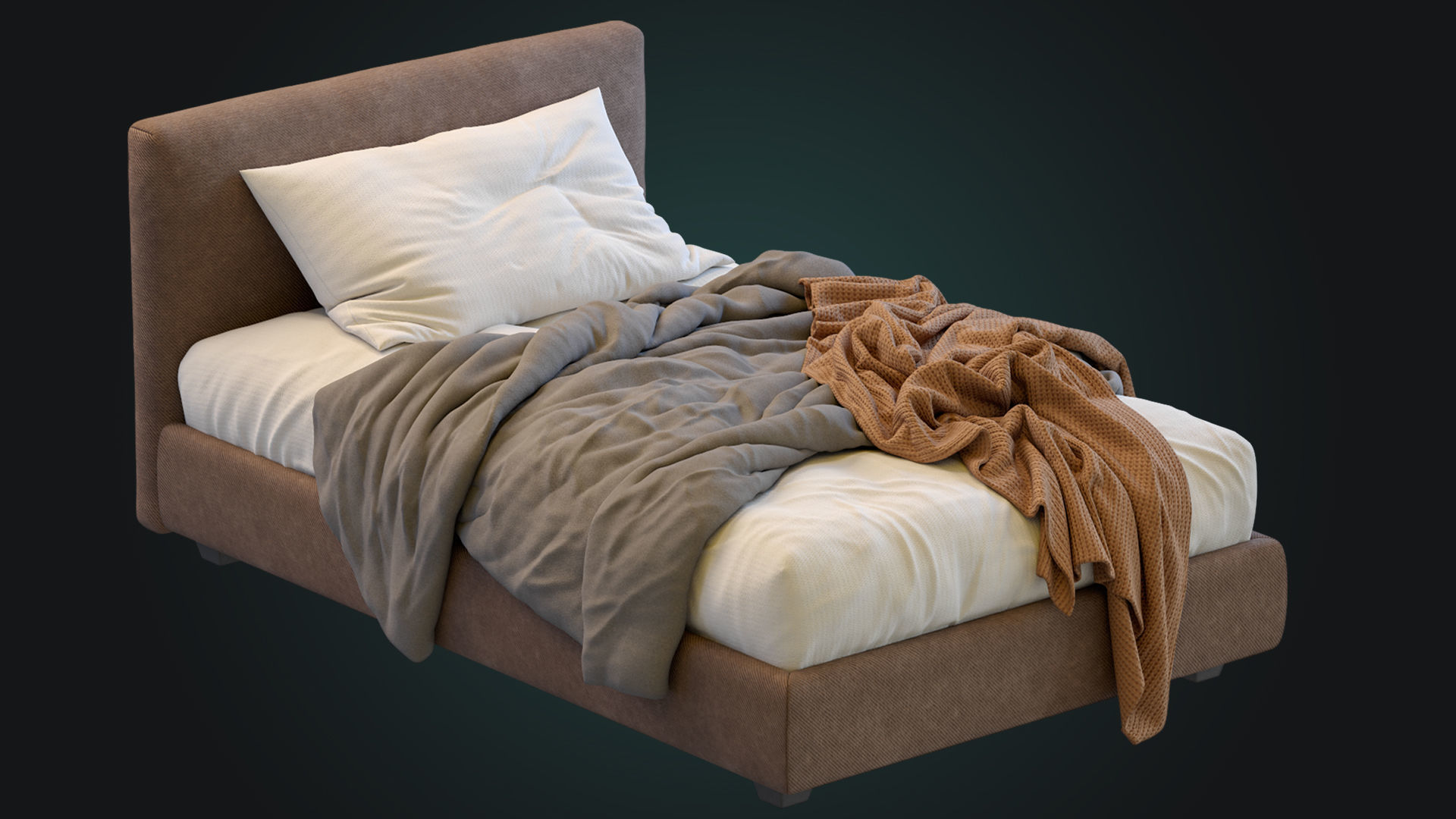 Single Bed Max By Twils 3D model_7