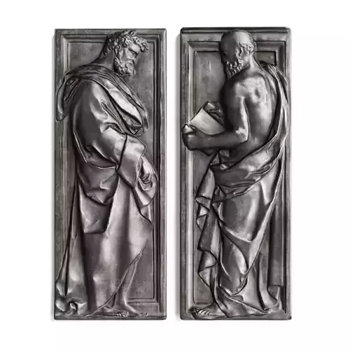Philosophers relief wall panel