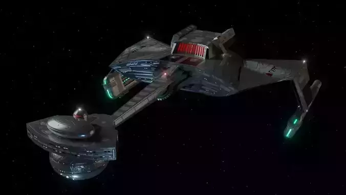 Klingon D-7 Battlecruiser Enhanced - Star Trek TOS