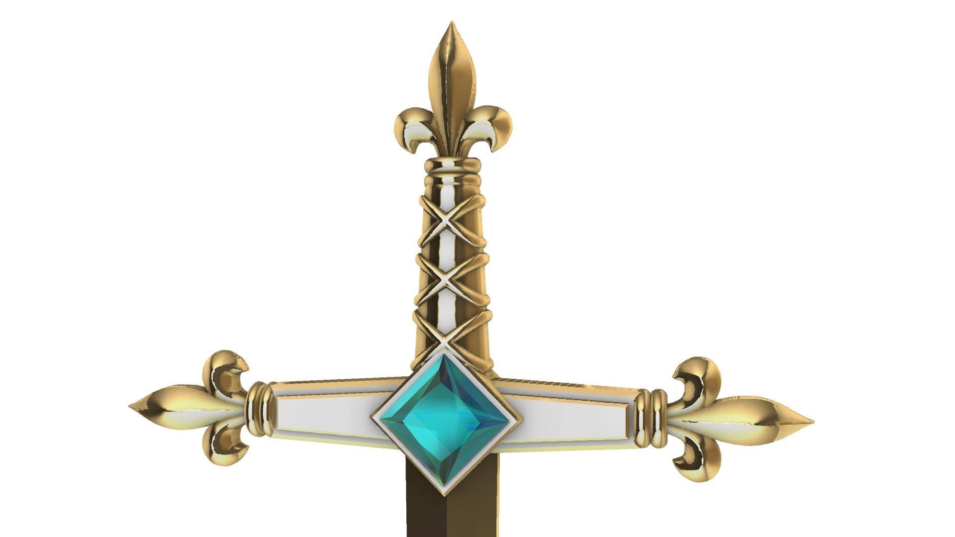 Heraldic Sword Letter Opener Arautos 3D print model_10