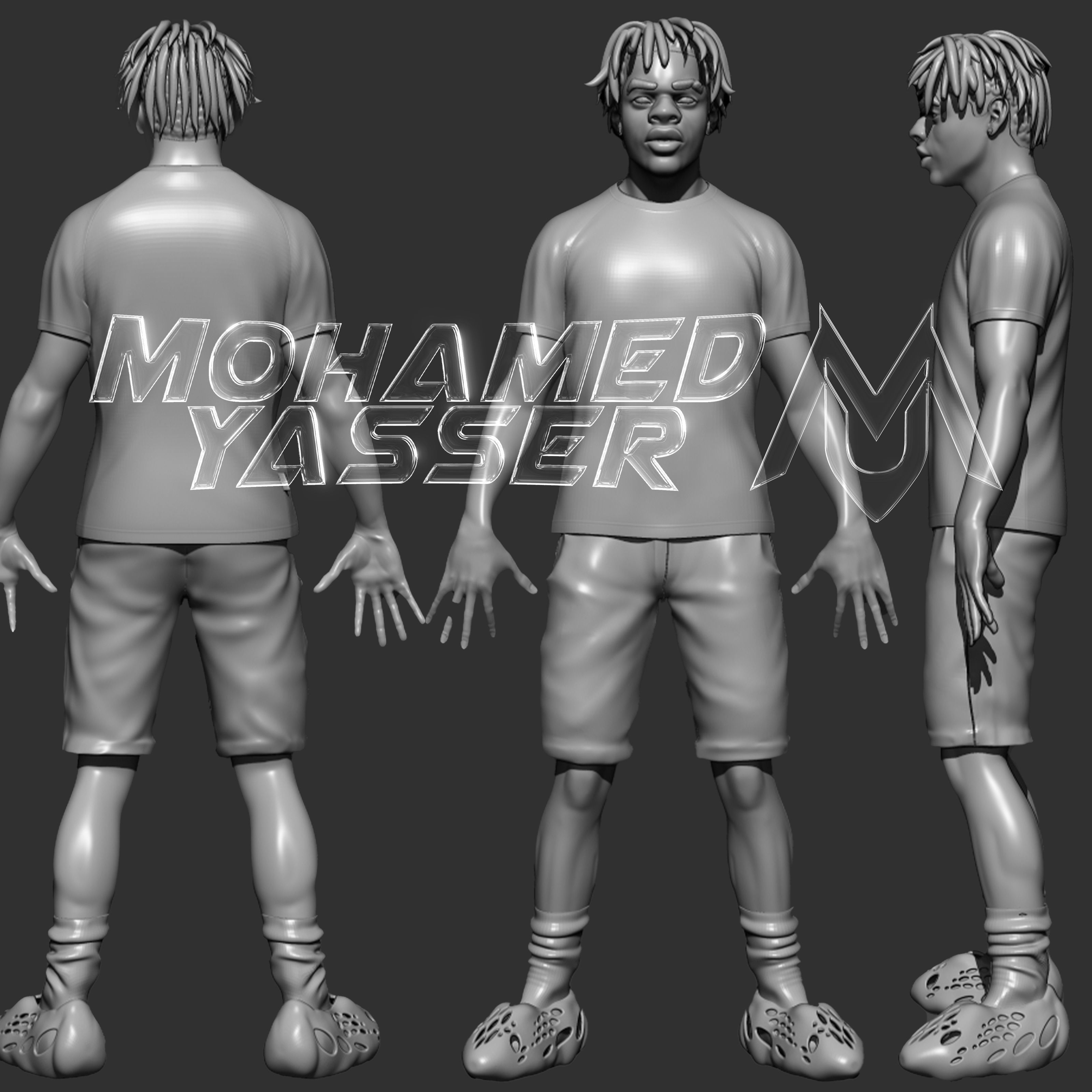 Ishowspeed Portugal football kit Low-poly 3D model_2