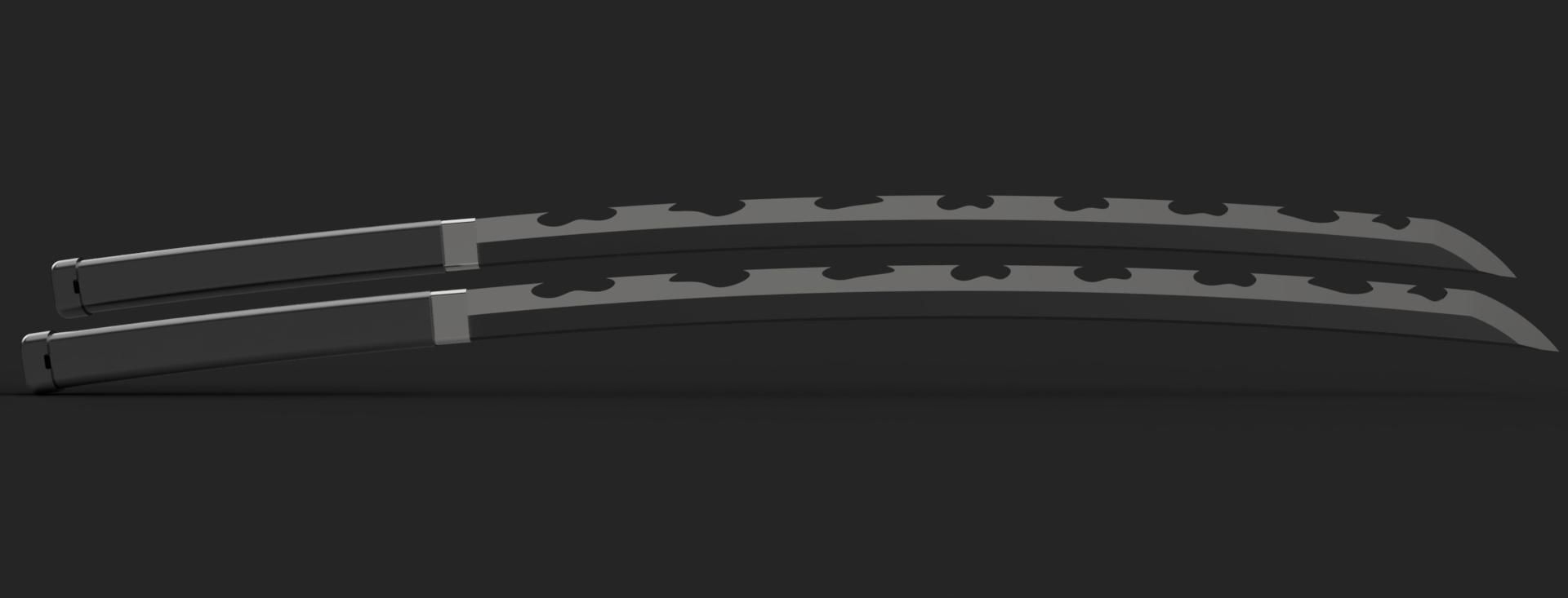 Demon Slayer Kimetsu no Yaiba - Inosuke Hashibira Katana - Stand 3D print model_2