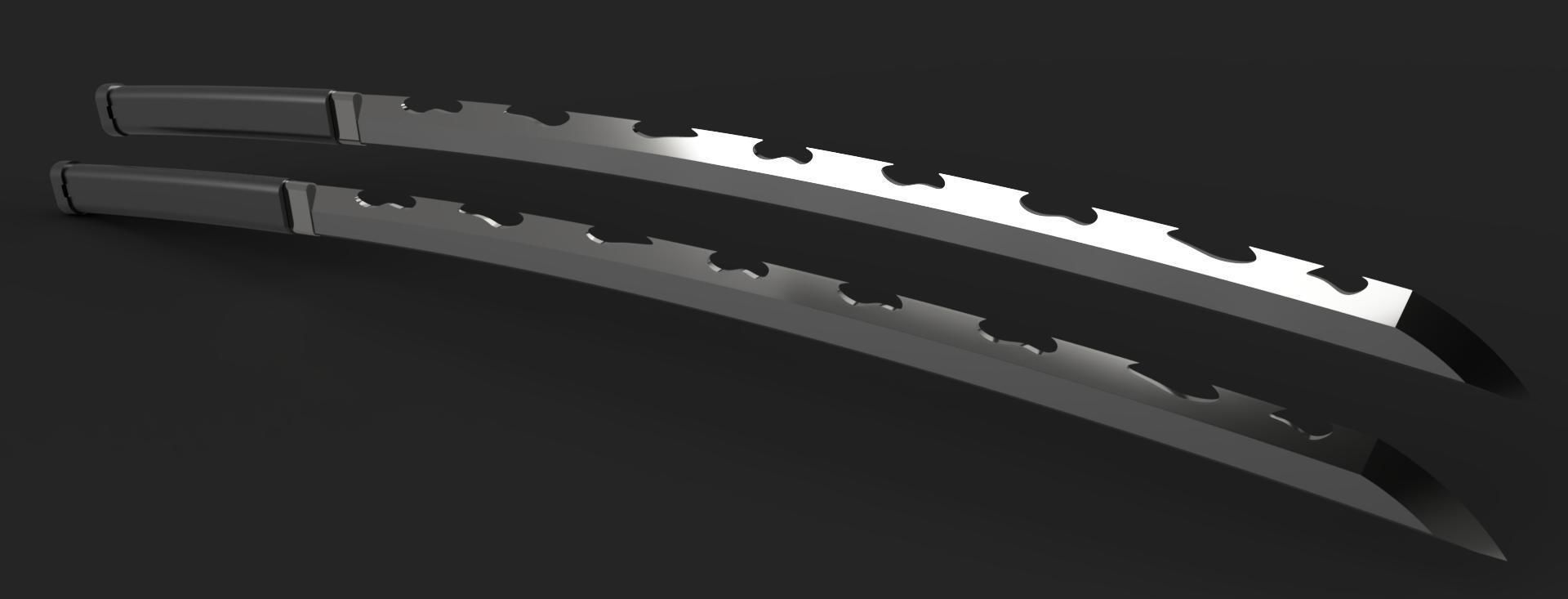 Demon Slayer Kimetsu no Yaiba - Inosuke Hashibira Katana - Stand 3D print model_1