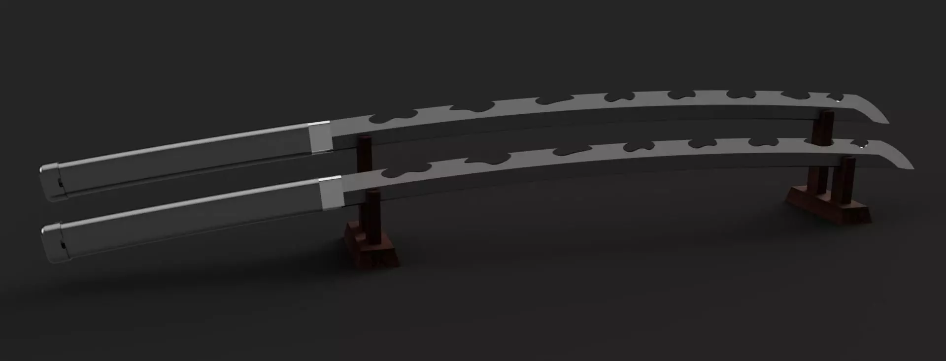 Demon Slayer Kimetsu no Yaiba - Inosuke Hashibira Katana - Stand 3D print model_0