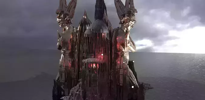 Apollo Sun God Temple center 3D model