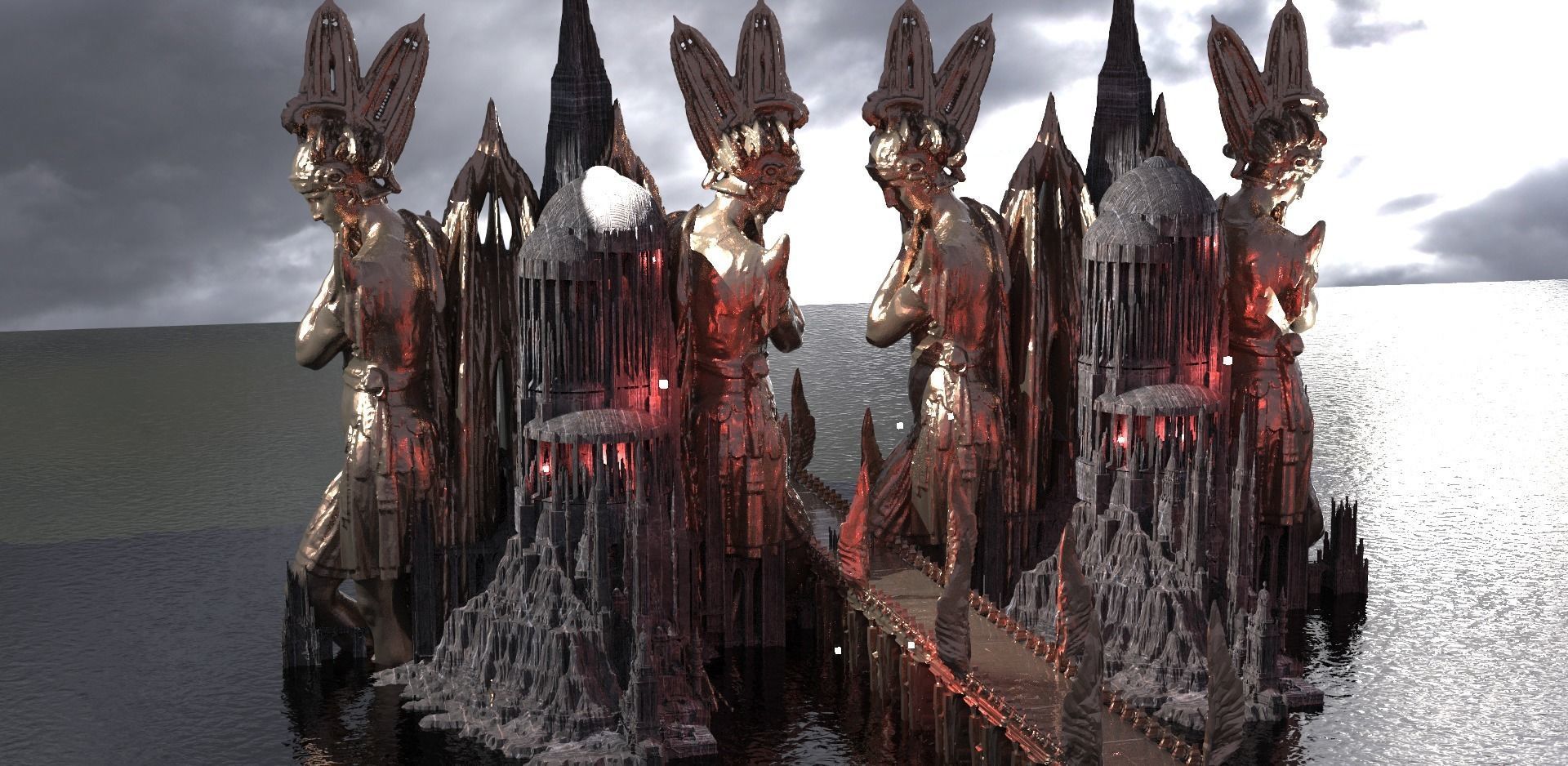 Apollo Sun God Temple of Gold 3D model_1