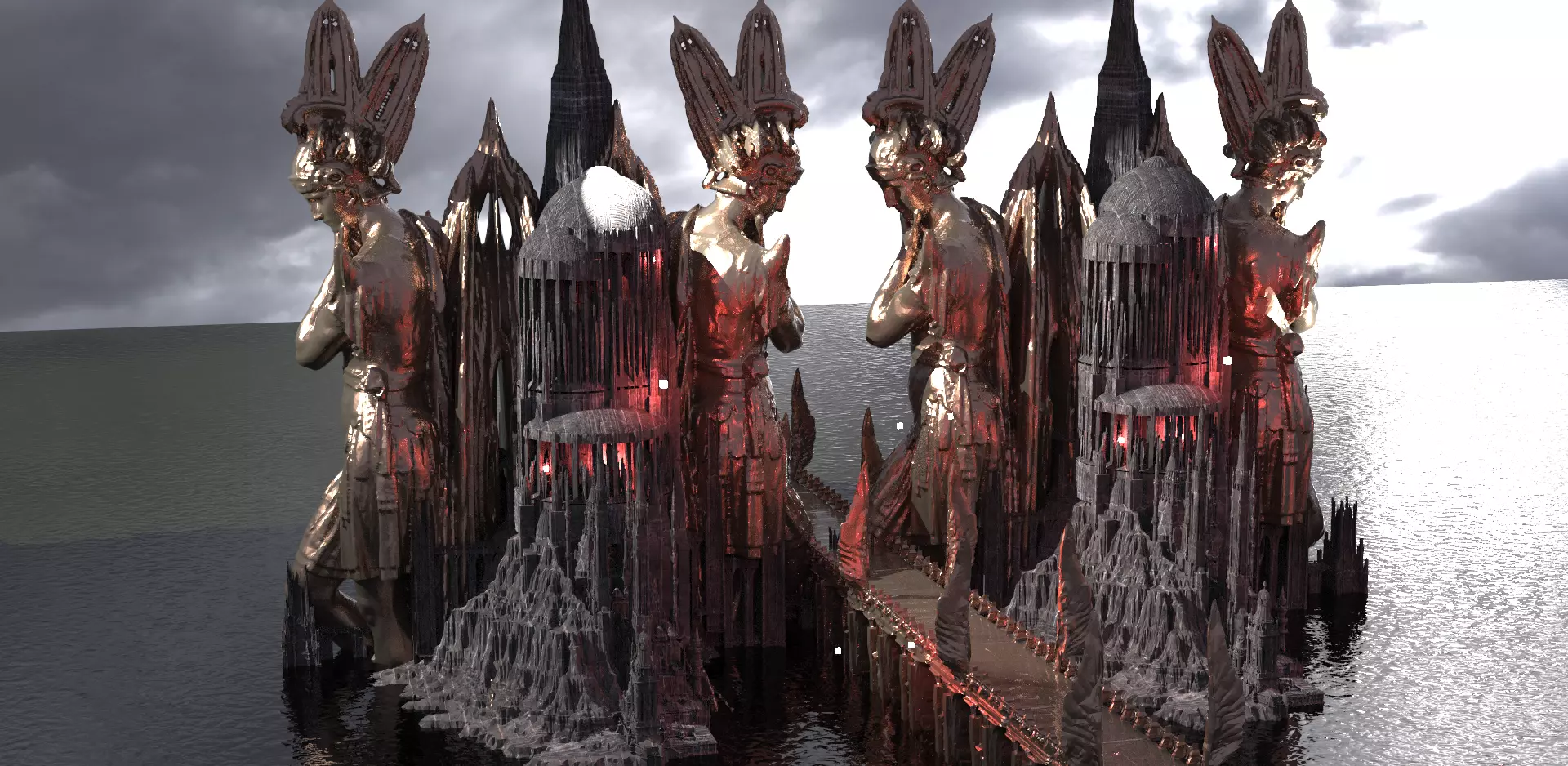 Apollo Sun God Temple of Gold 3D model_0