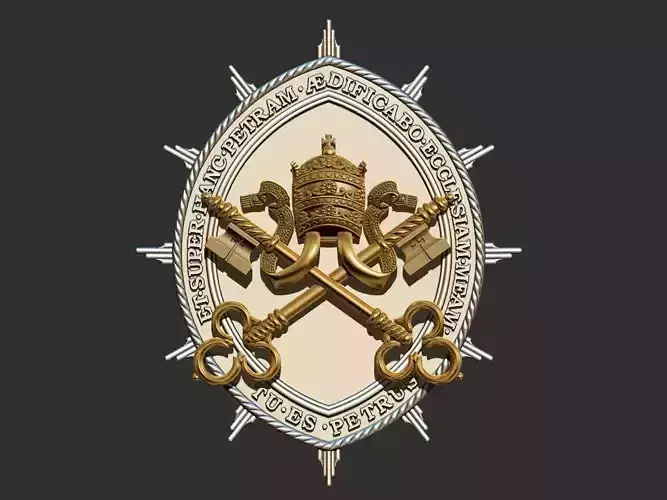 Heraldic Keys Brasao Arautos do Evangelho 3D print model