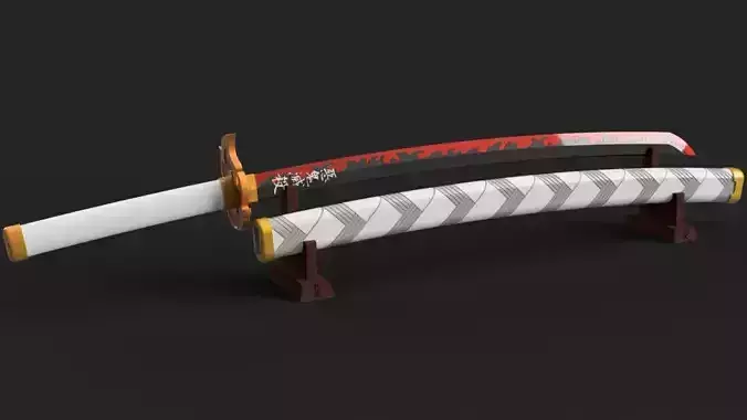 Demon Slayer Kimetsu no Yaiba -Kyojuro Rengoku Katana - Scabbard 3D print model