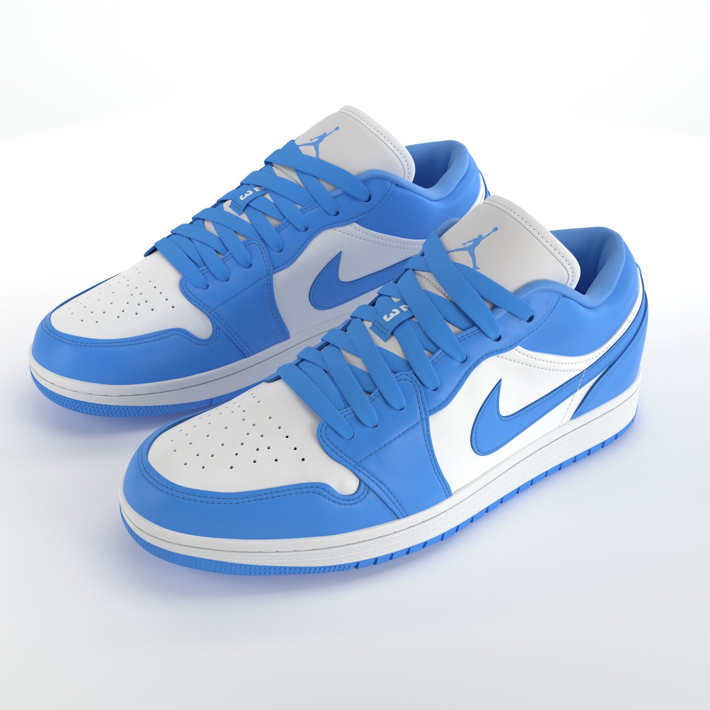 Jordan 1 Low UNC PBR Low-poly 3D model_5