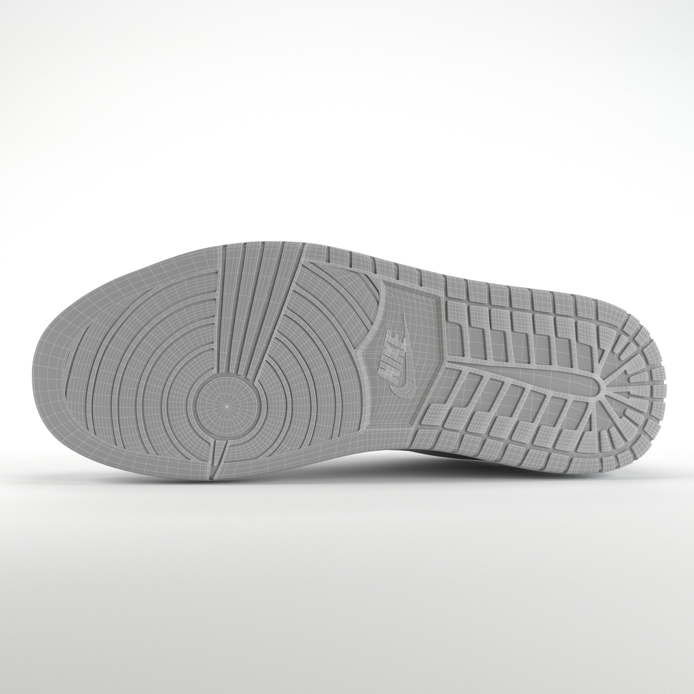 Jordan 1 Low UNC PBR Low-poly 3D model_10