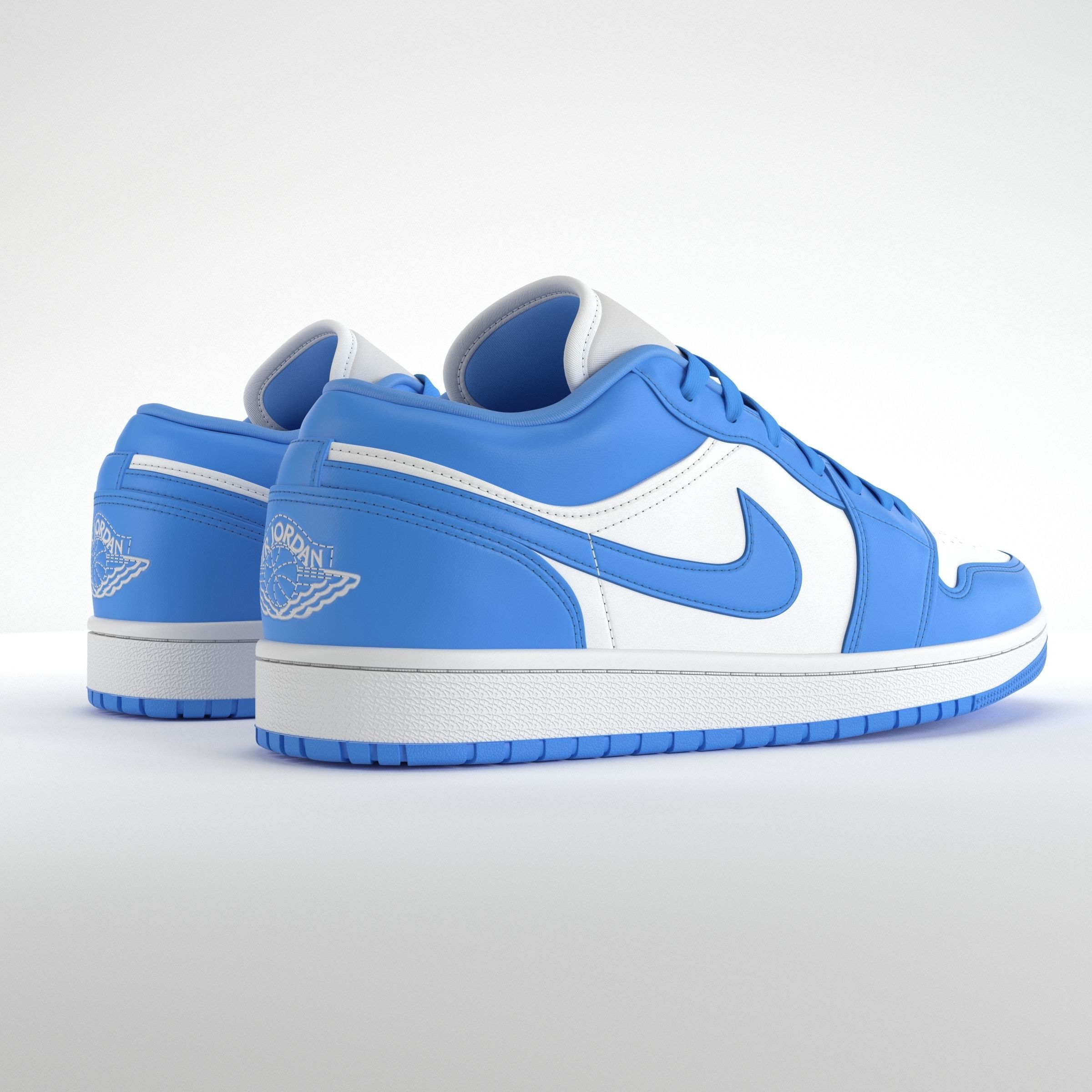Jordan 1 Low UNC PBR Low-poly 3D model_1