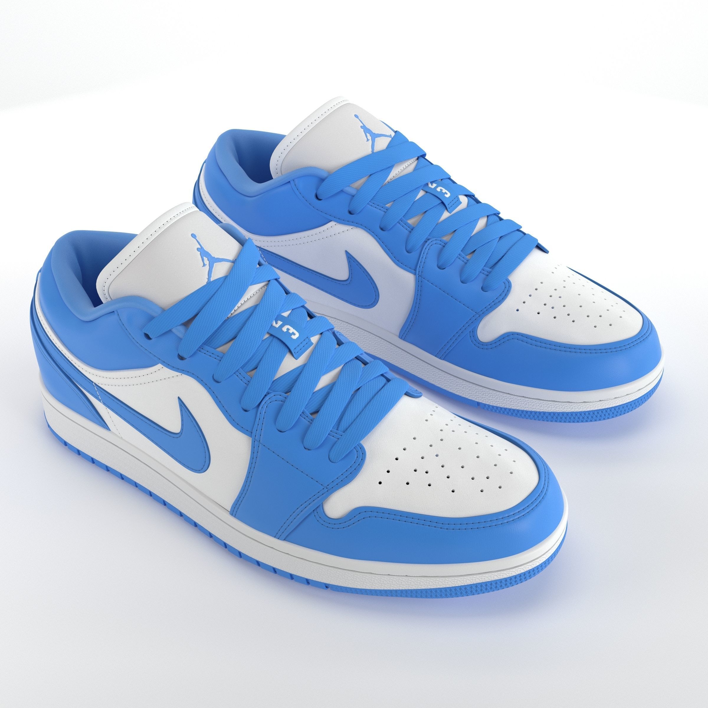 Jordan 1 Low UNC PBR Low-poly 3D model_4