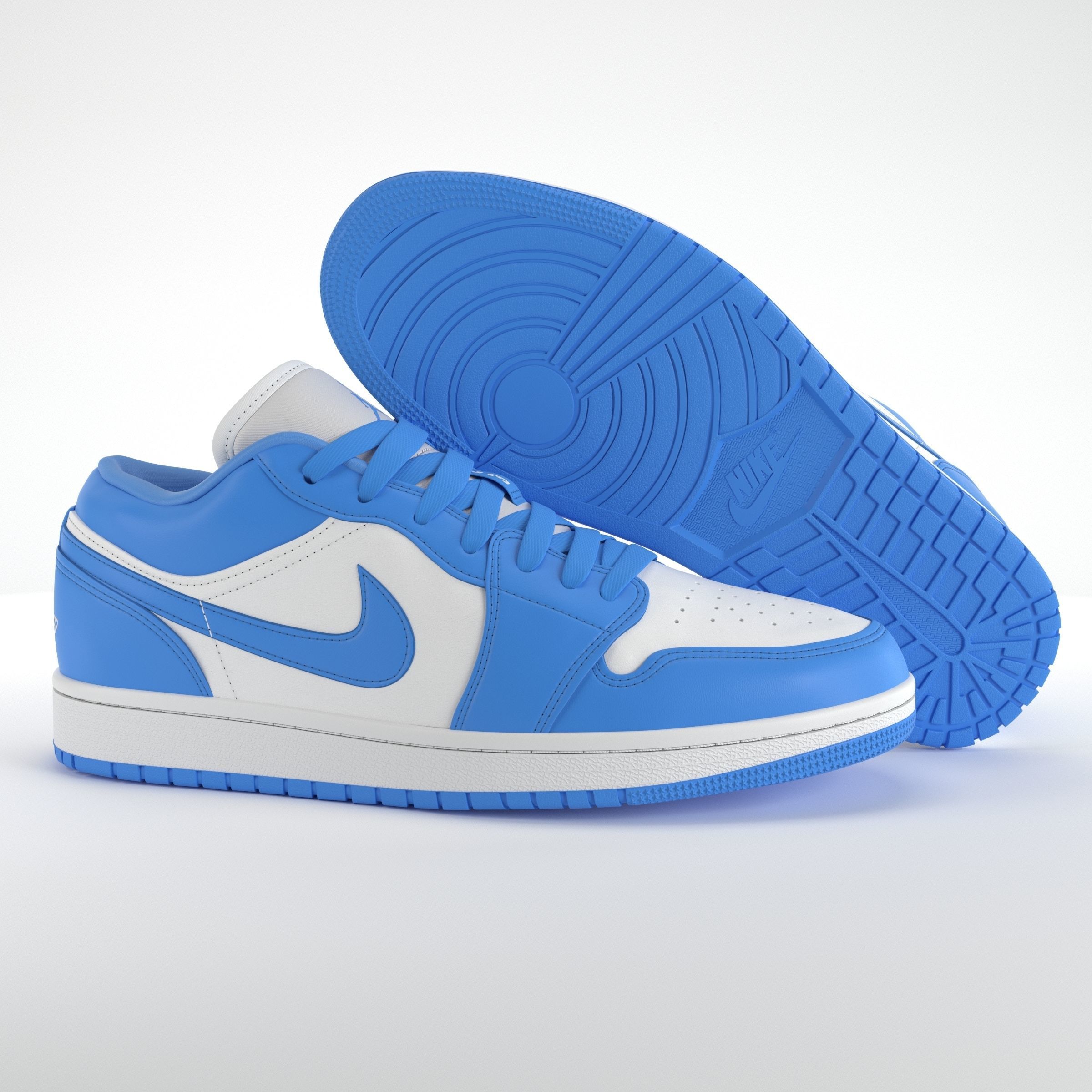 Jordan 1 Low UNC PBR Low-poly 3D model_7