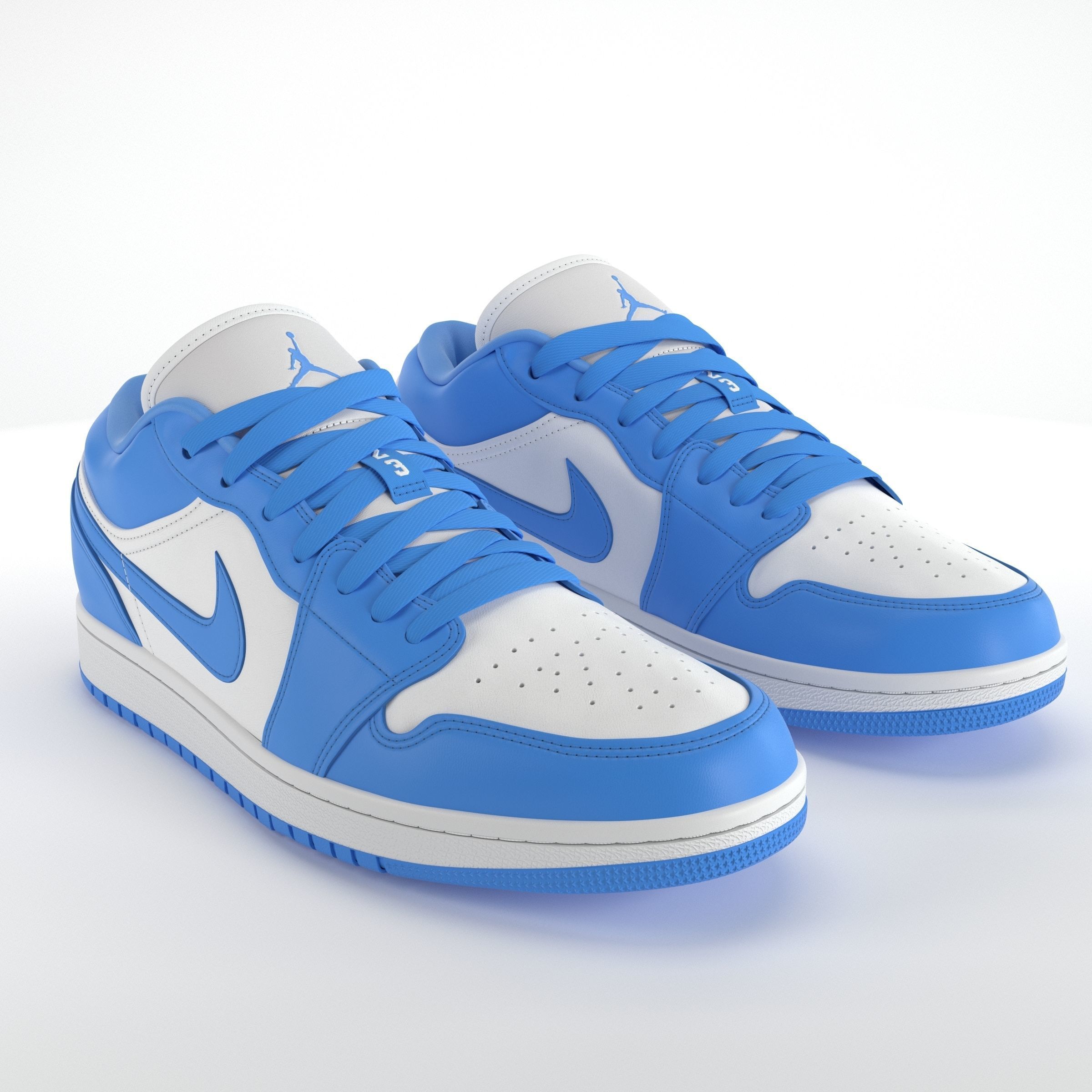 Jordan 1 Low UNC PBR Low-poly 3D model_3