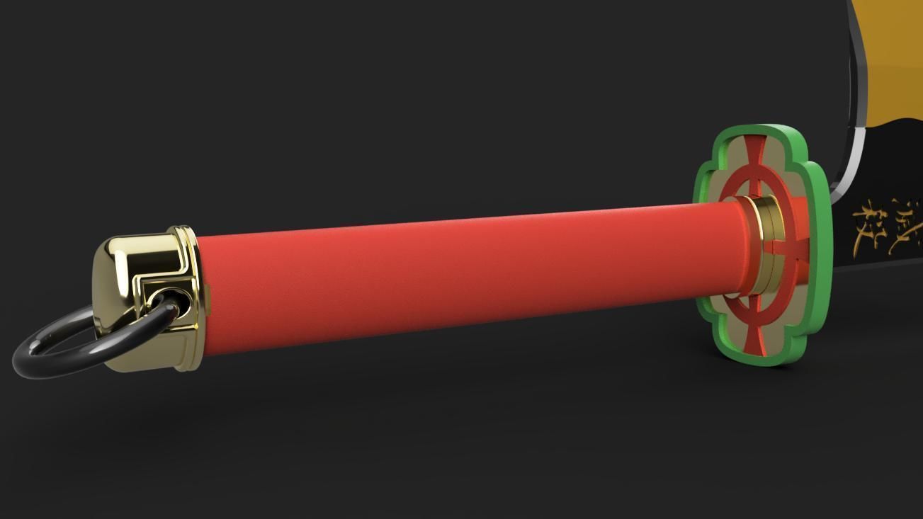Demon Slayer Kimetsu no Yaiba - Tengen Uzui Cleavers - Stand 3D print model_2