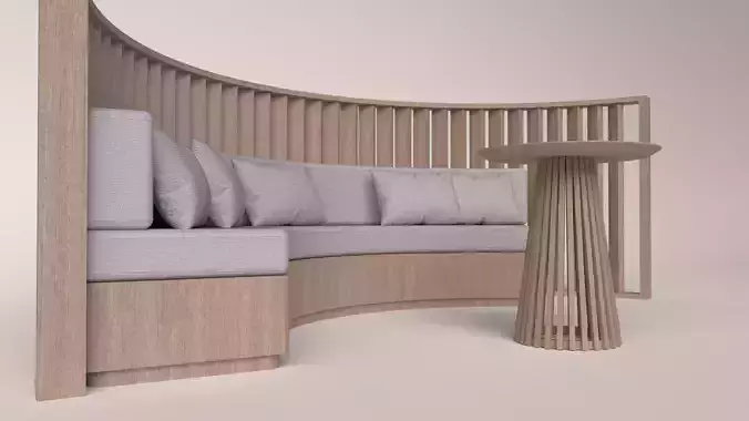 boothseat and coffee table