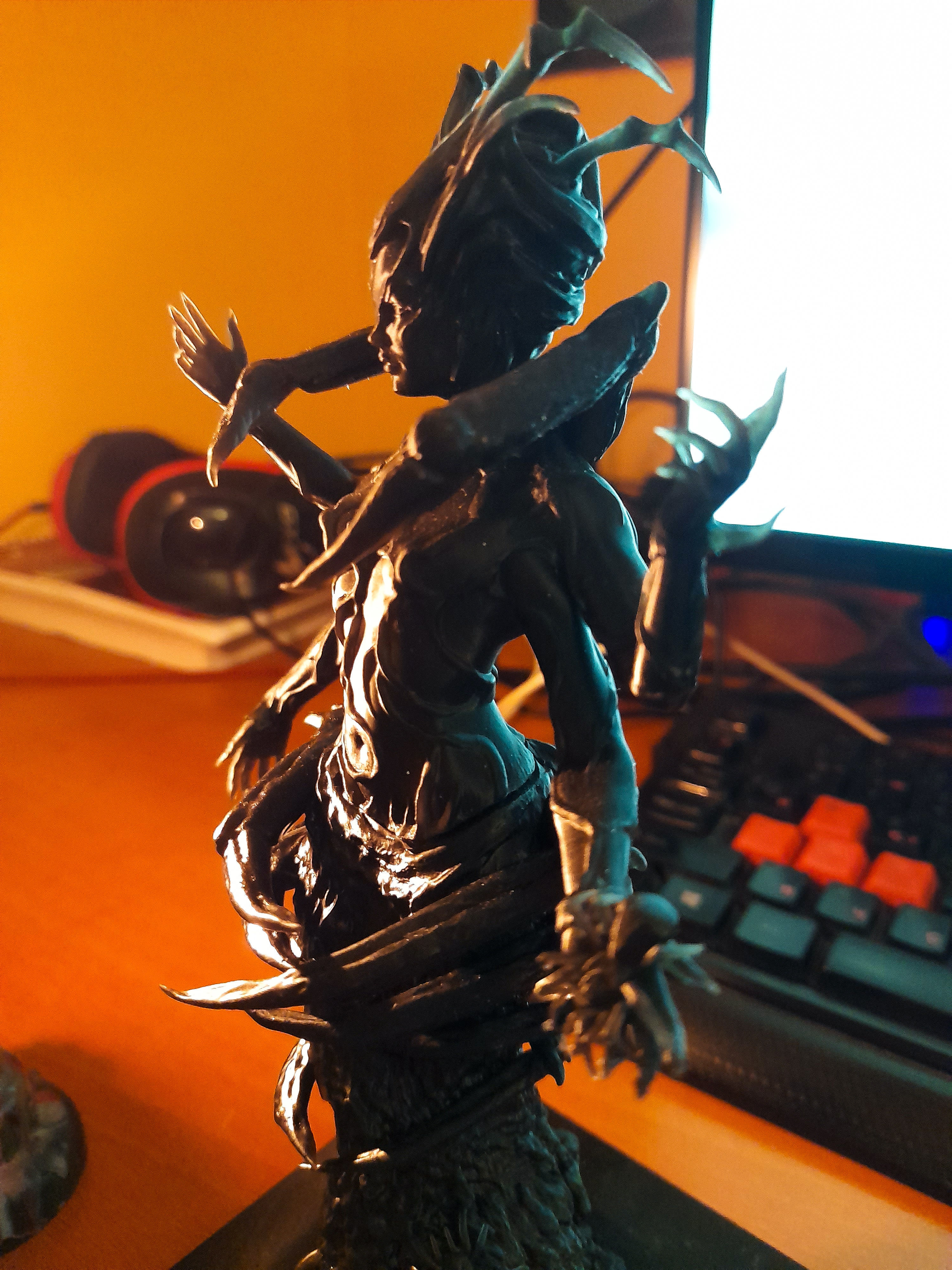 Mephala statue of deity on table 3D print model_7