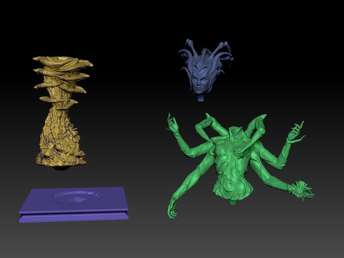 Mephala statue of deity on table 3D print model_11