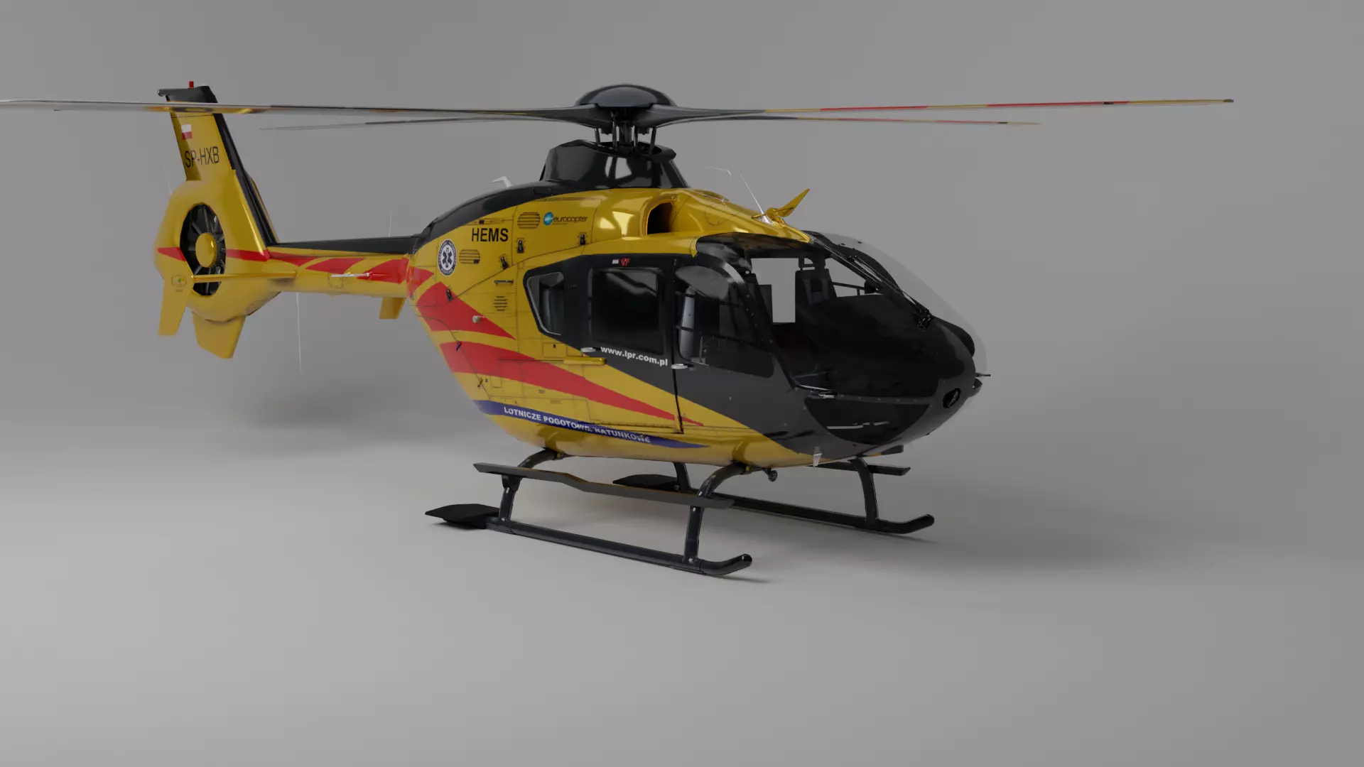 Helecopter ambulance helicopter 3D model_0