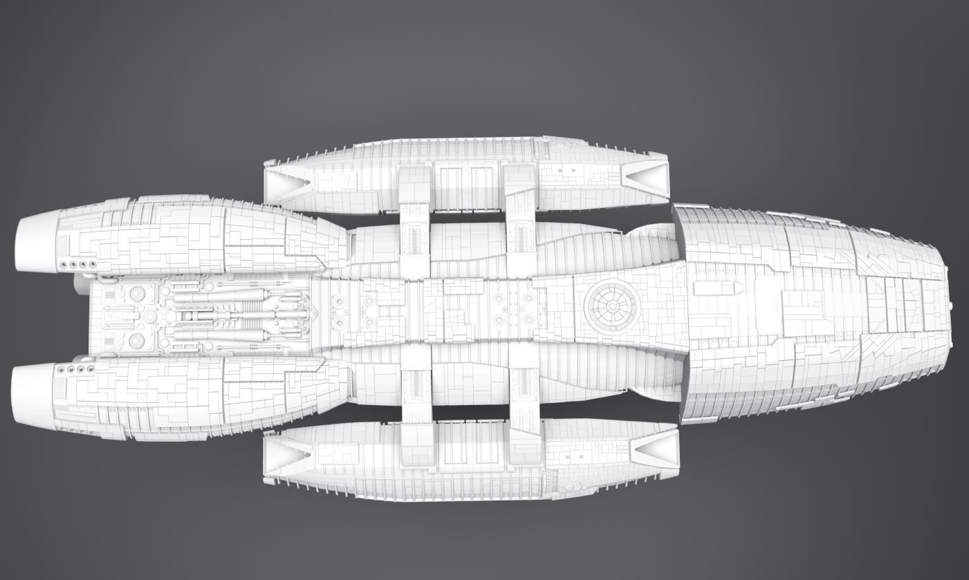 Battlestar Galactica modern Scale model 3D print model_3