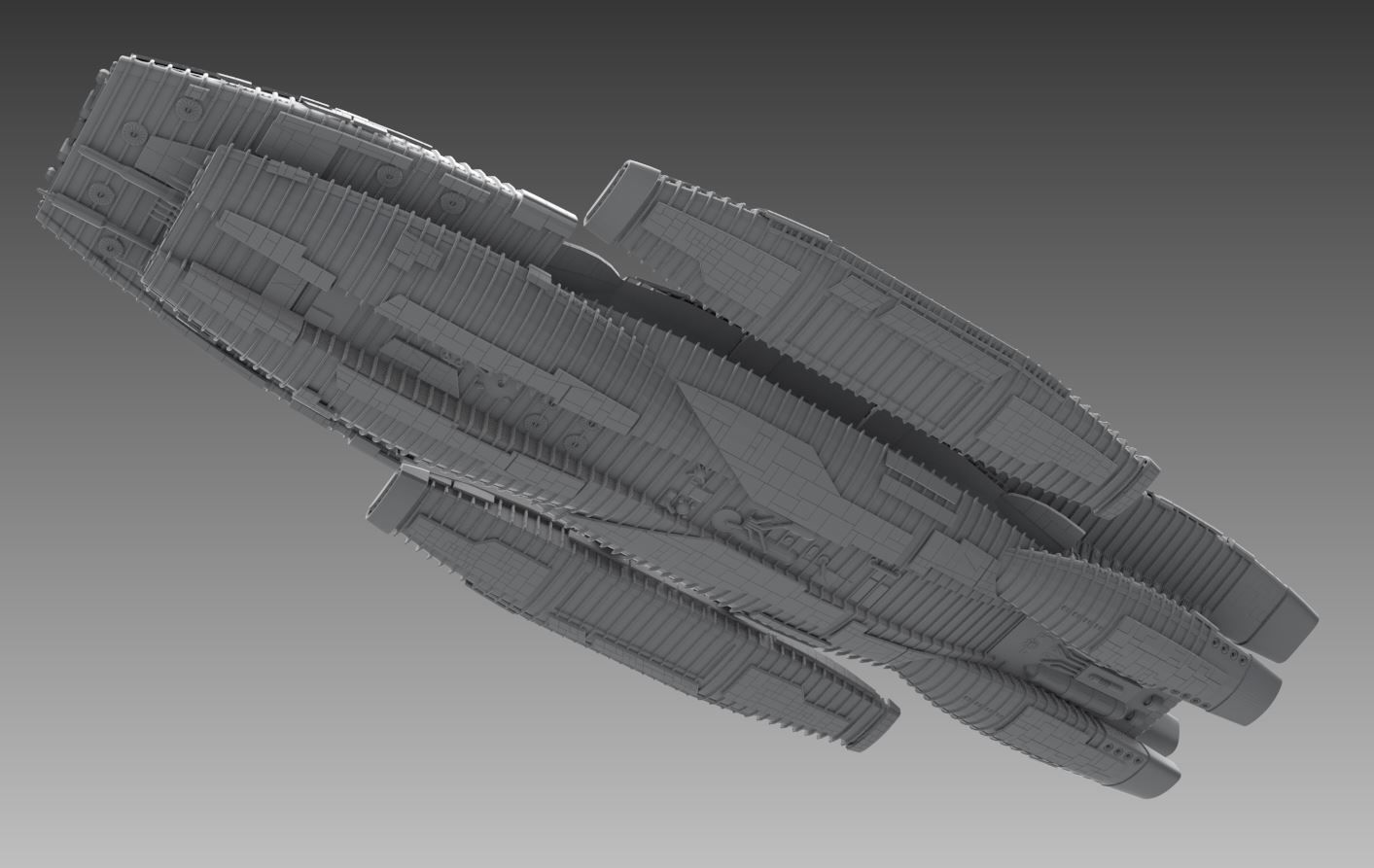 Battlestar Galactica modern Scale model 3D print model_5